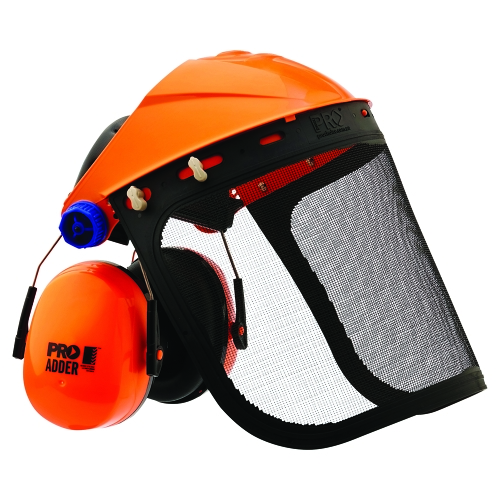 PRO ADDER MESH VISOR + 32DB EAR MUFF BRUSH-CUTTER COMBO KIT